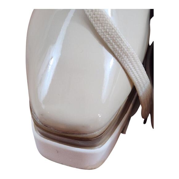 JiooShongMi sz 36, US 5.5 - 6 beige chunky platform shoes lightweight square toe - Picture 7 of 11